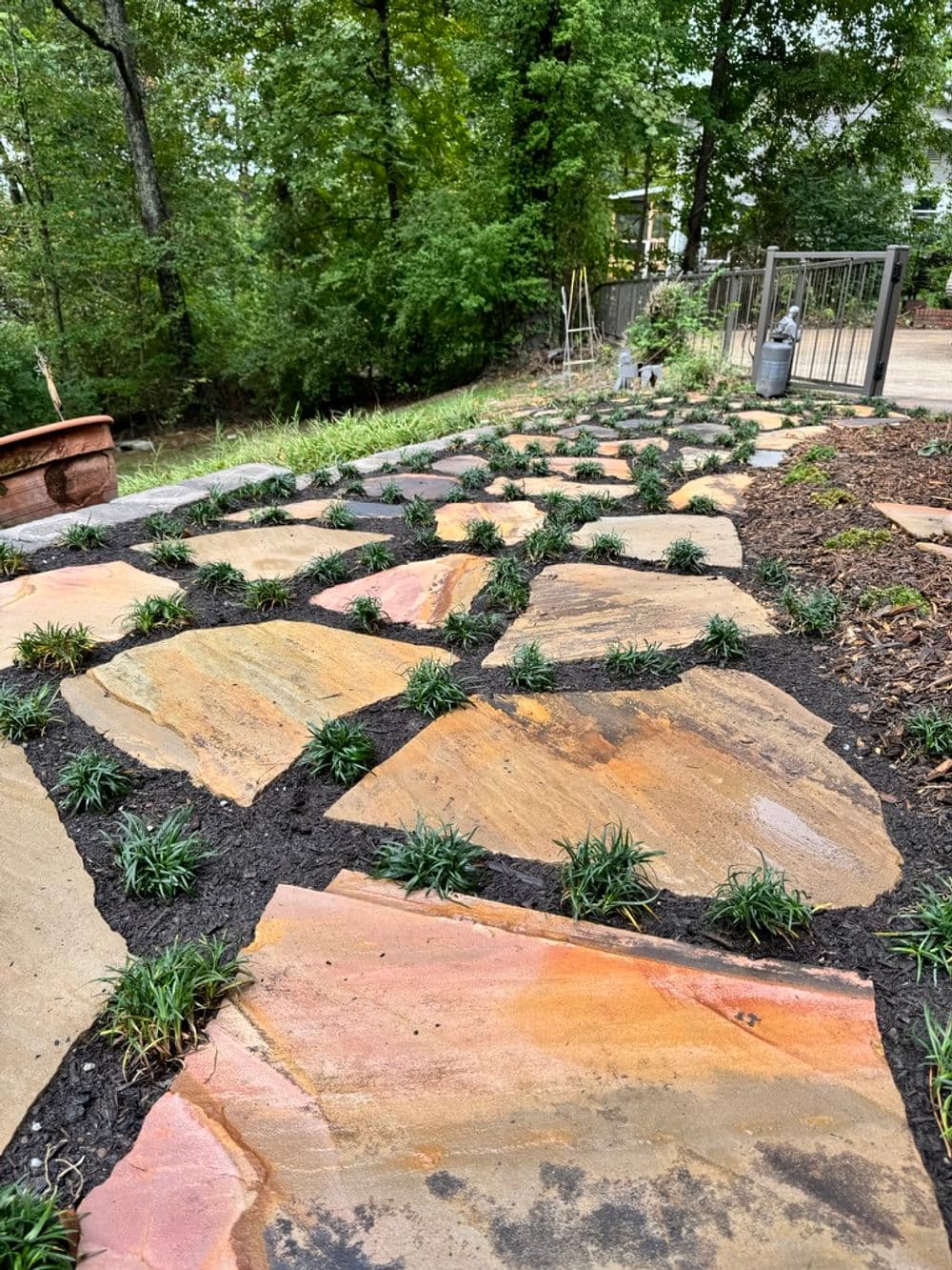 Project Revamping a Backyard with a Flagstone Walkway in Chattanooga image