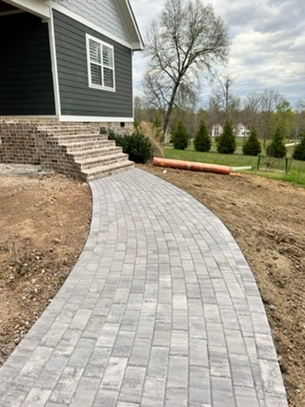 Gallery photos for Brick Entrance Stairs, Paver Walkway and Full Landscaping Overhaul: Image #10