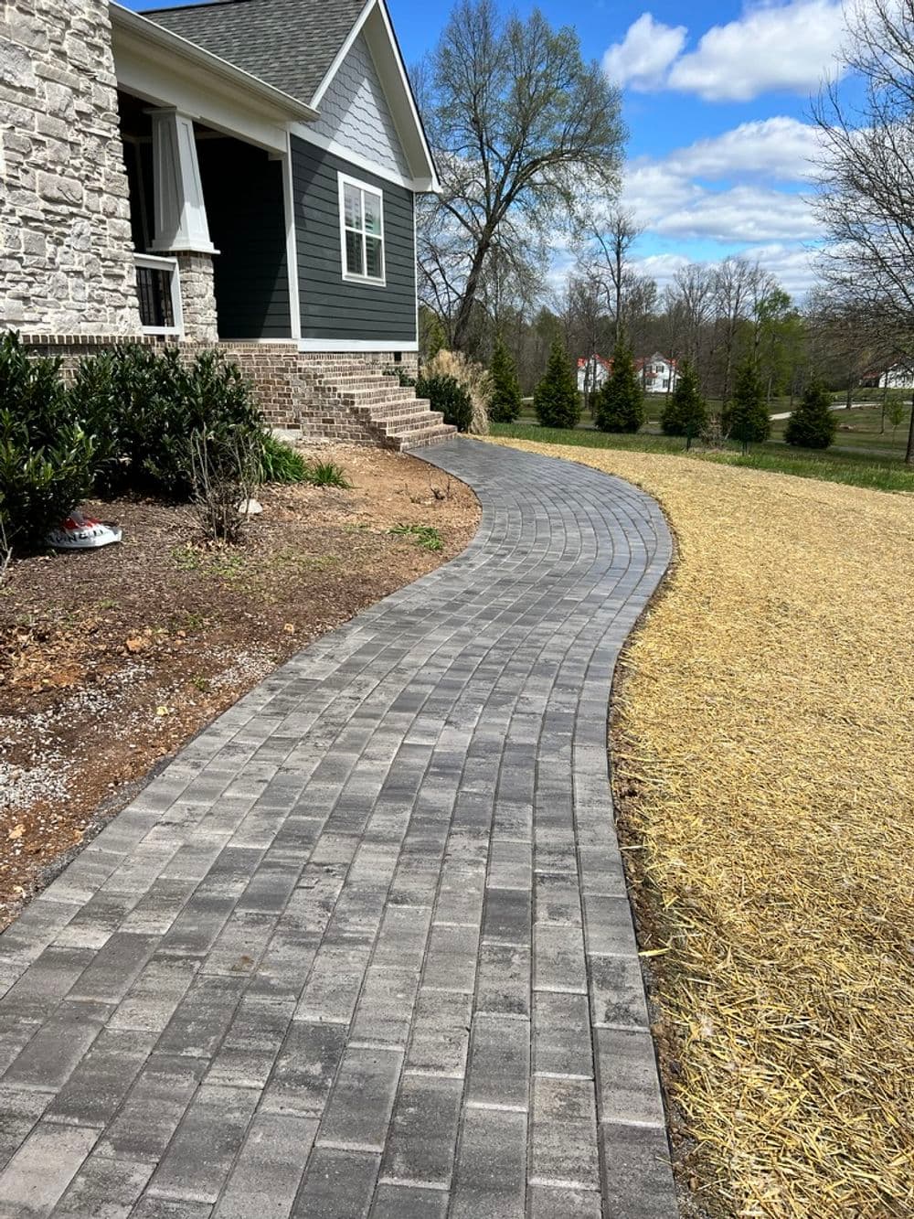 Gallery photos for Brick Entrance Stairs, Paver Walkway and Full Landscaping Overhaul: Image #11