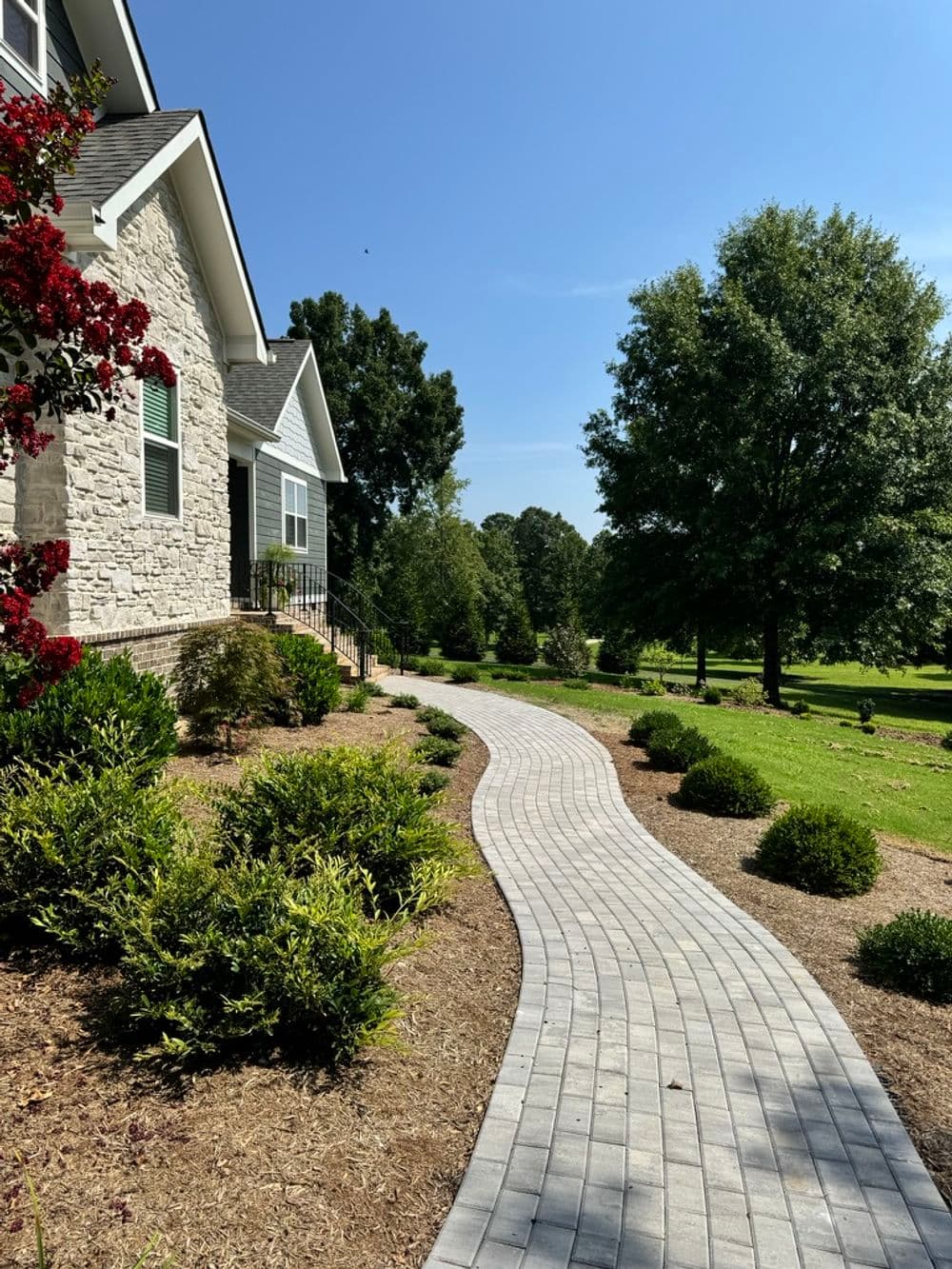 Gallery photos for Brick Entrance Stairs, Paver Walkway and Full Landscaping Overhaul: Image #5