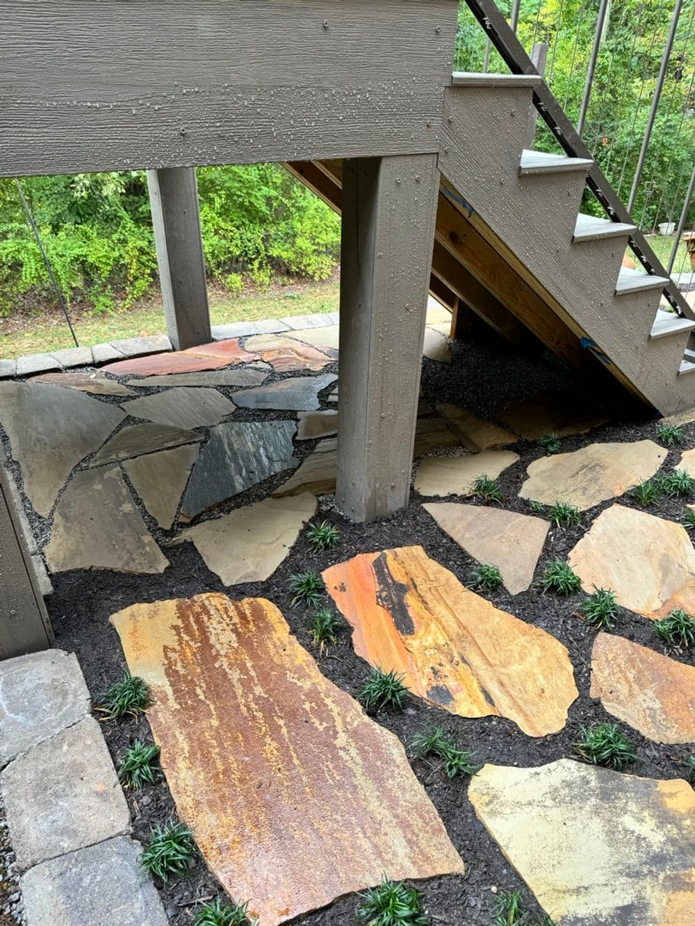 Gallery photos for Revamping a Backyard with a Flagstone Walkway in Chattanooga: Image #1