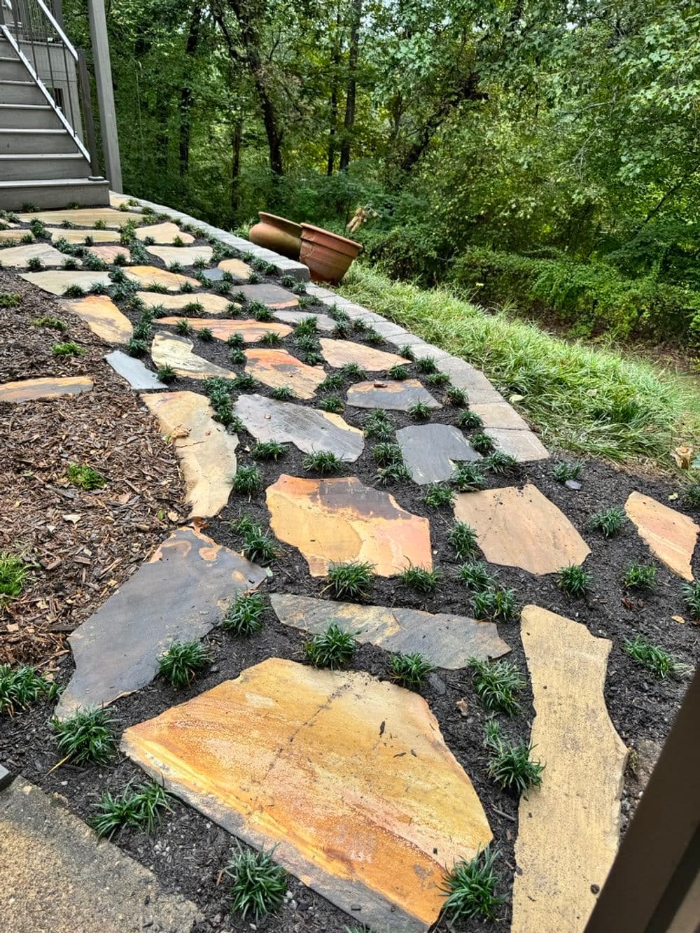 Gallery photos for Revamping a Backyard with a Flagstone Walkway in Chattanooga: Image #2